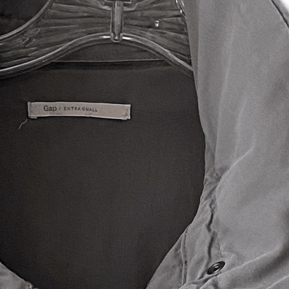 Gray Utility Jacket Lightweight Lined Gap Grey Mi… - image 7